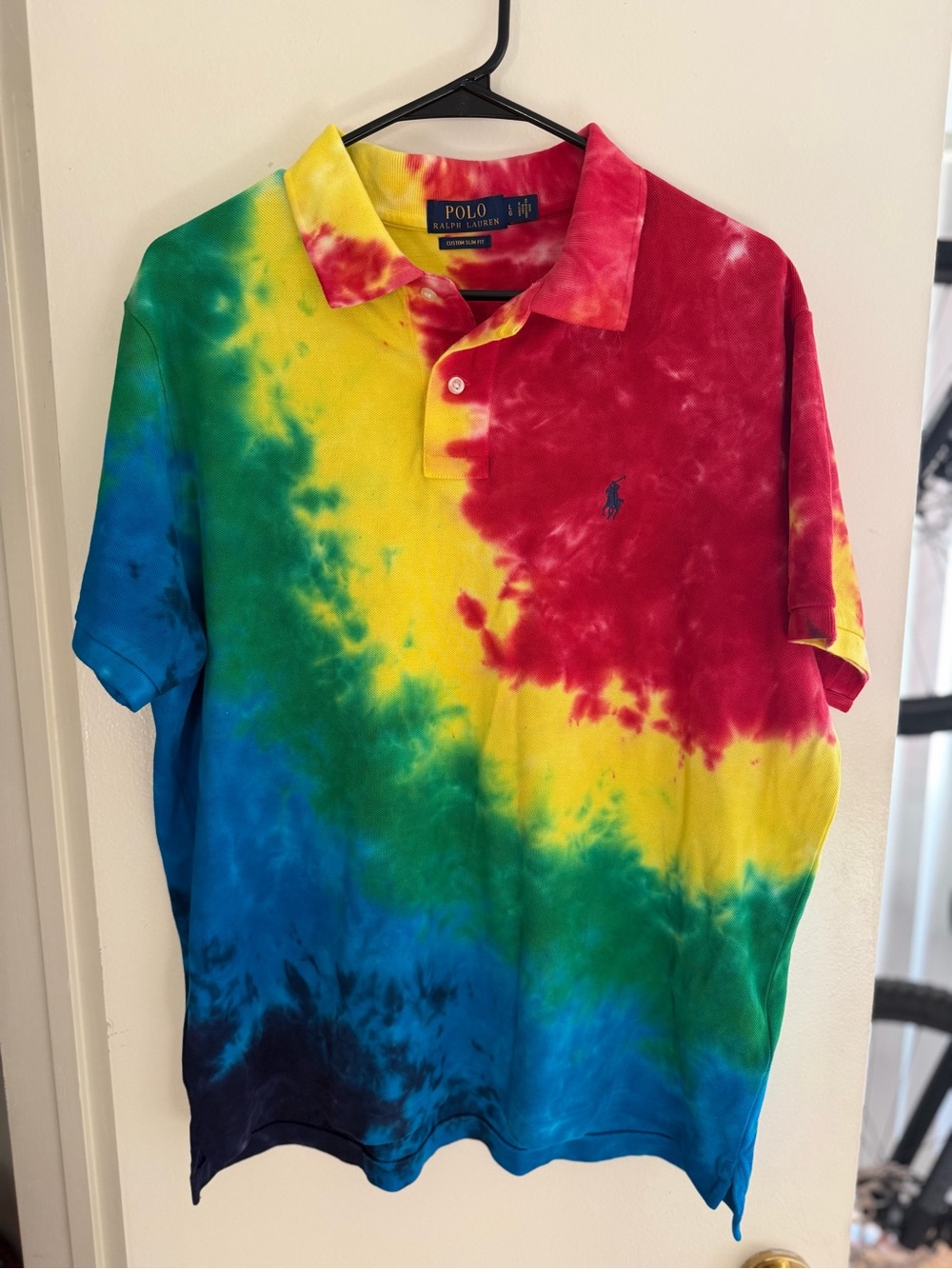 Ralph Lauren Tie-Dye Polo in Red Yellow Green Blue